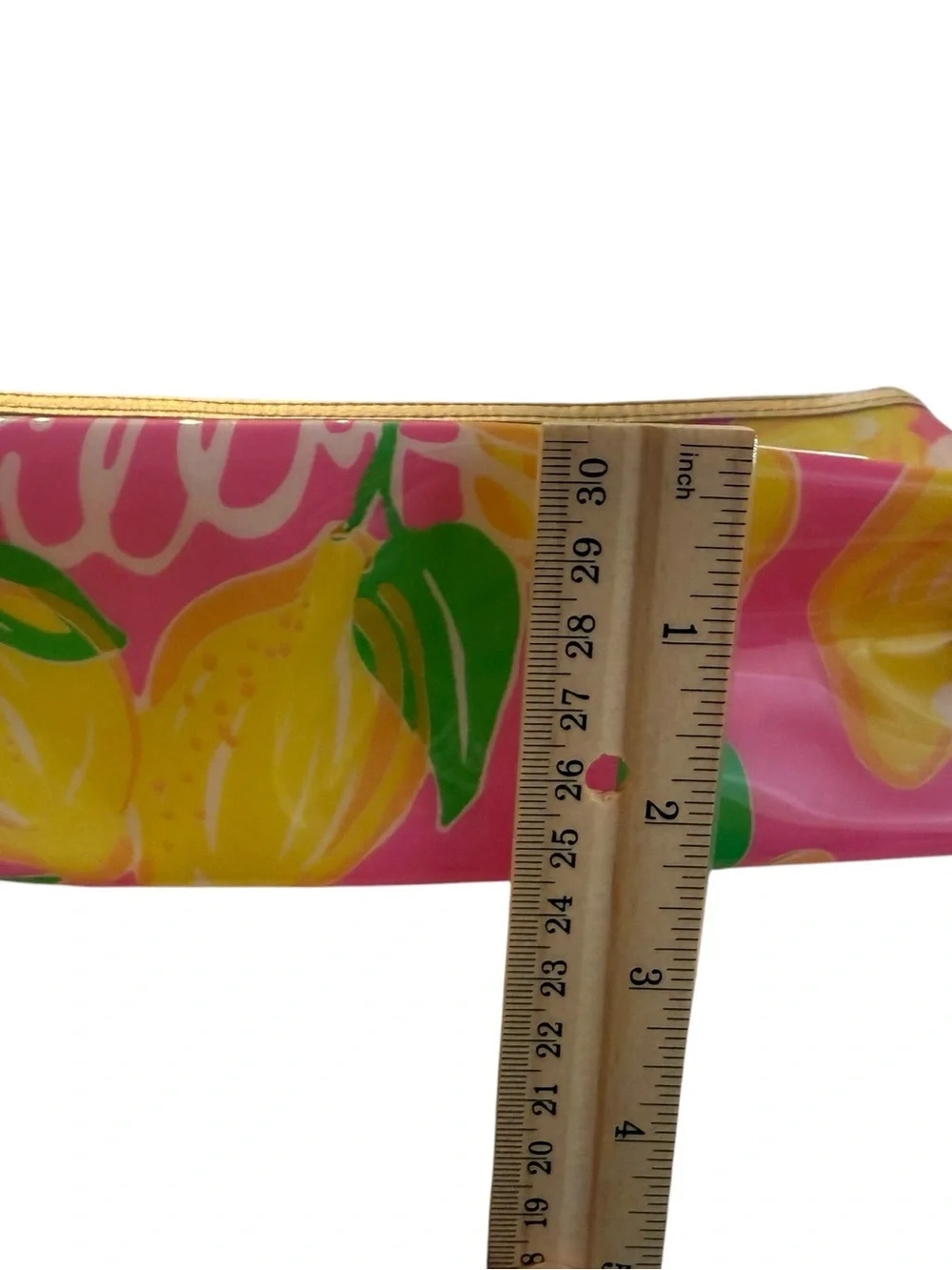 Lilly Pulitzer Pink & Yellow Lemon Print Cosmetic Makeup Bag Pouch